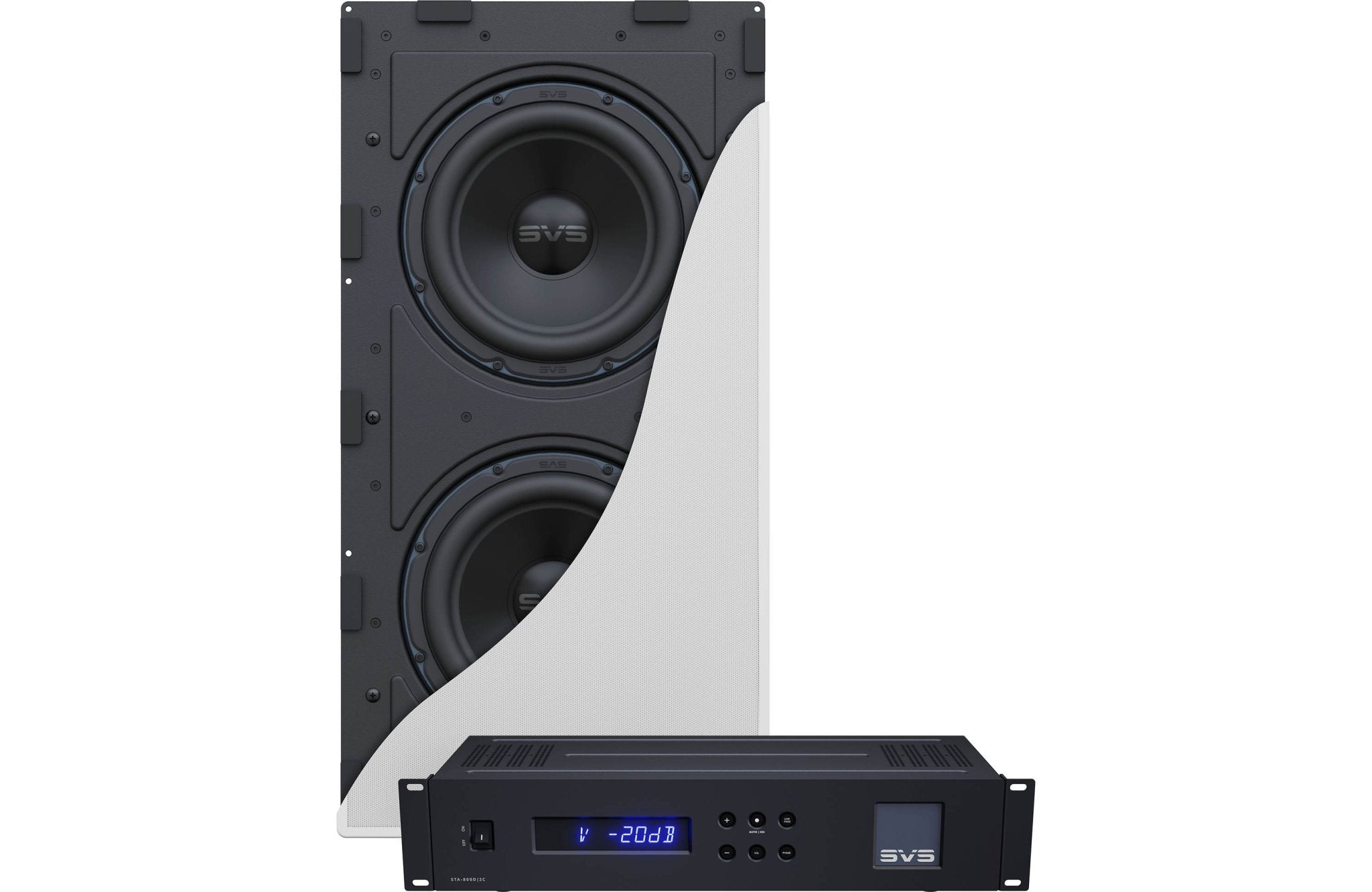 SVS Sound 3000 In-wall Subwoofer System – Dual 9″ Subwoofer