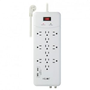 12 Outlet Surge Protector with 2 USB Charging Ports