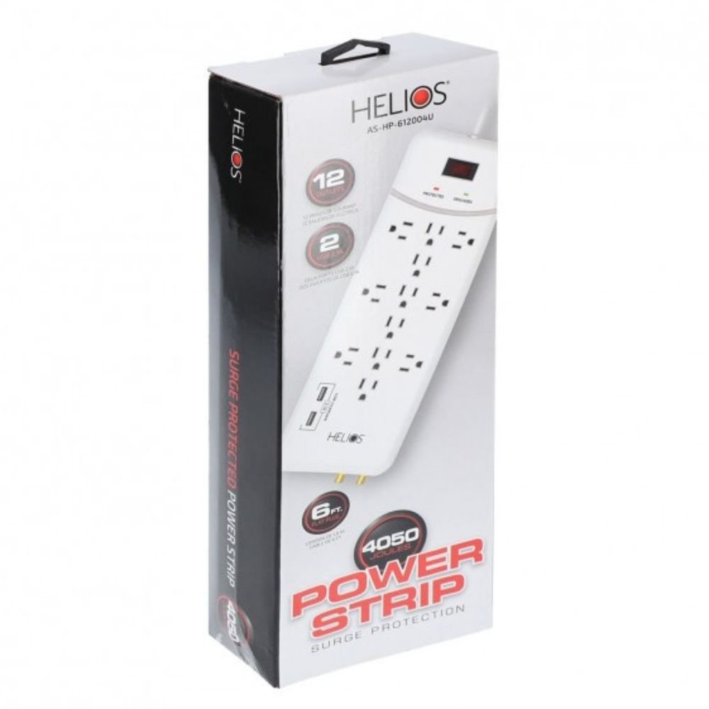 12 Outlet Surge Protector with 2 USB Charging Ports - Image 7