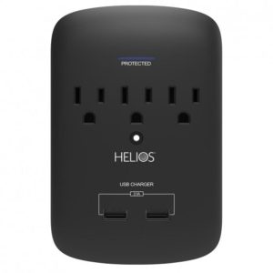 3 Outlet Wall Tap Surge Protector with 2 USB Charging Ports