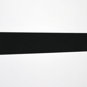 A sleek black soundbar mounted on a wall, perfect for enhancing a modern home theater setup.