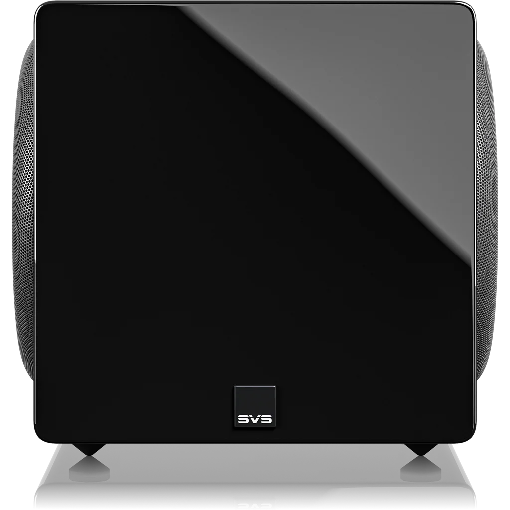 SVS SB-1000 Pro subwoofer with sleek black design, perfect for enhancing any home theater audio experience.