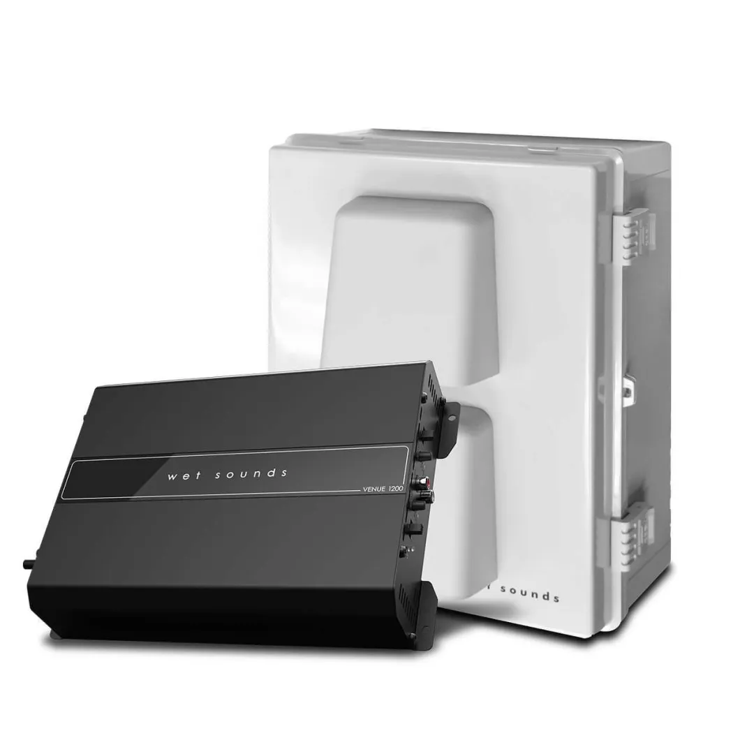 Wet Sounds Venue Series 110V, 1200W 4-Channel Amplifier with Enclosure