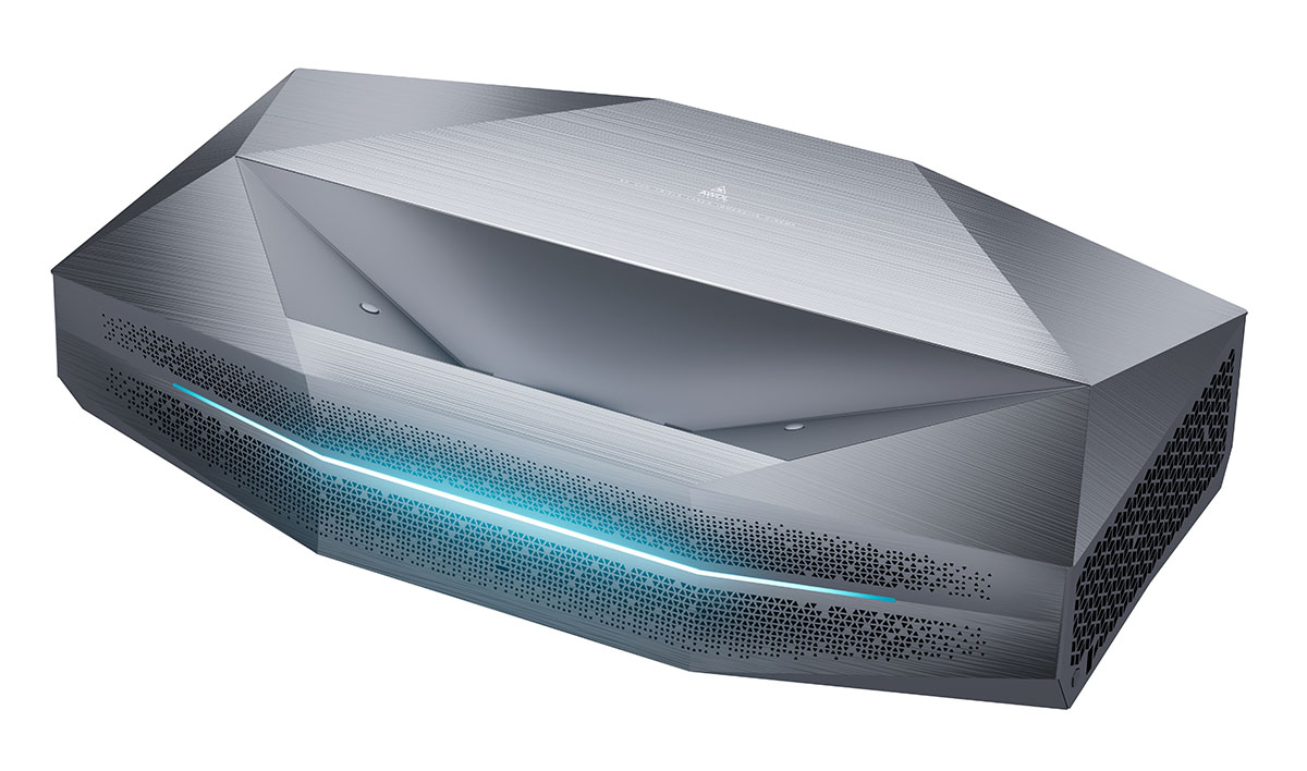 Sleek awol projector showcasing modern design and advanced features for home theater setups. Perfect for cinematic experiences.