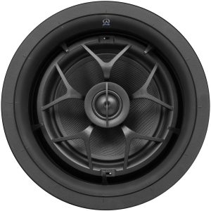 High-quality in-ceiling speaker with advanced design for immersive audio experiences in home theater setups.
