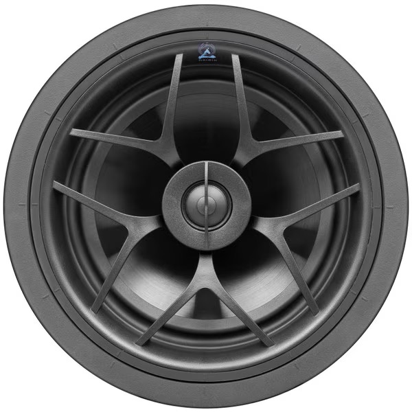 Perlisten in-ceiling speaker featuring a sleek design and high-performance audio technology for a premium listening experience.