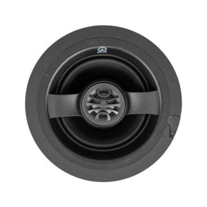Premium in-ceiling speaker showcasing sleek design for optimal sound in home theater setups. Perfect for immersive audio experiences.
