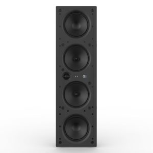 Four-driver speaker featuring sleek design, perfect for enhancing any home theater or audio setup. Ideal for rich sound.