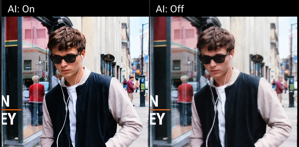 AI Image Enhancement: Comparing Processing On and Off