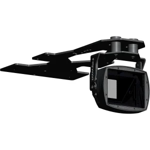 Black projector mount designed for optimal ceiling installation, enhancing home theater setups and viewing experiences.