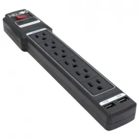 Helios 6 Outlet Surge Protector With USB Outlets