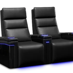 Valencia Monza Pillow Top Carbon Fiber Home Theater Seating