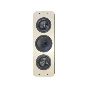 Three-driver in-wall speaker designed for high-quality audio in home theater systems. Sleek finish for modern interiors.