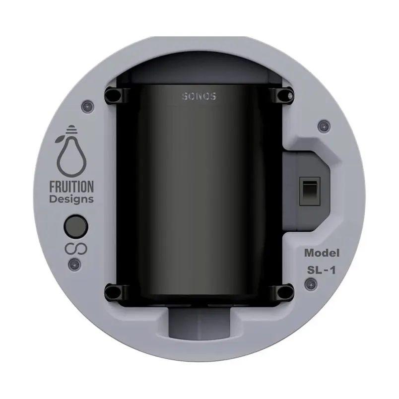 Sonos One Enclosure by Fruition Designs – Play:1, One, & SL Compatible w/ Circular Grille Cover