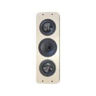 Three-driver in-wall speaker designed for high-quality audio in home theater systems. Sleek finish for modern interiors.