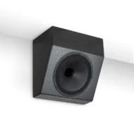 Stylish wall-mounted speaker designed for premium audio performance in home theater setups. Perfect for enhancing sound.