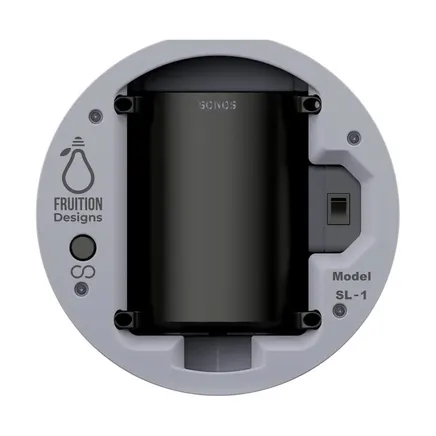 Sonos One Enclosure by Fruition Designs – Play:1, One, & SL Compatible w/ Circular Grille Cover